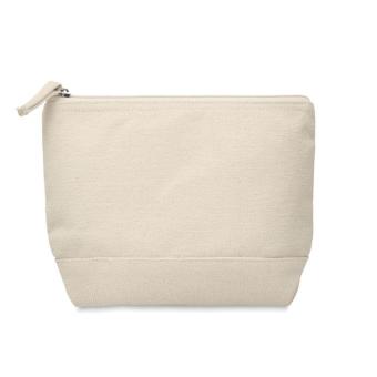 KLEUREN Bicolour cotton cosmetic bag Fawn
