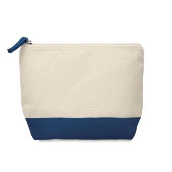 KLEUREN Bicolour cotton cosmetic bag Aztec blue