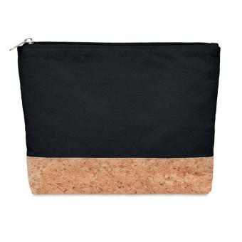 PORTO BAG Cork & cotton cosmetic bag Black