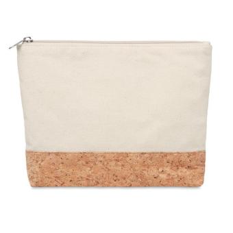 PORTO BAG Cork & cotton cosmetic bag Fawn
