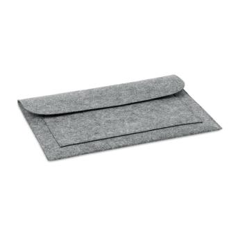 POUCHLO 15 inch Felt laptop pouch Convoy grey