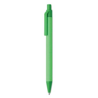 CARTOON COLOURED Paper/PLA corn ball pen Lime