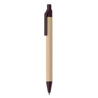 JANEIRO Push ball pen coffee husk/ABS Brown