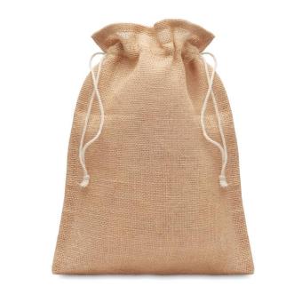 JUTE MEDIUM Medium jute gift bag 25 x 32cm Fawn