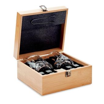 INVERNESS Whisky set in bamboo box Timber