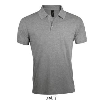 PRIME MEN PRIME HERREN POLO 200g, Grau Melange Grau Melange | L