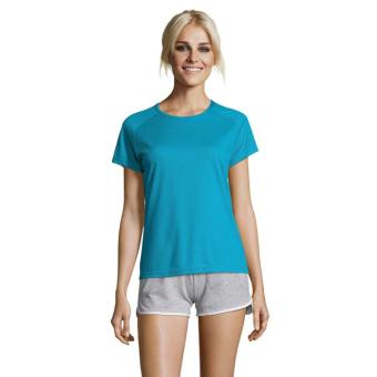 SPORTY WOMEN SPORTY DAMENT-SHIRT  140g, Aqua Aqua | XS