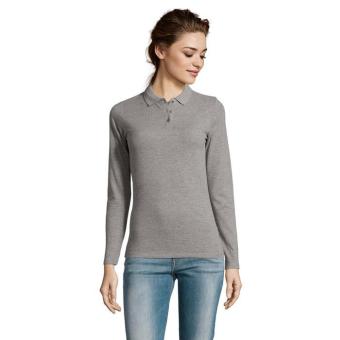 PERFECT LSL WOMEN PERFECT DAMEN LSL POLO  180, Grau Melange Grau Melange | L