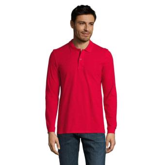 PERFECT LSL MEN PERFECT MEN LSL POLO 180g, red Red | L