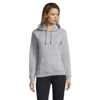 SPENCER WOMEN HOODED SWEAT, Grey melange Grey melange | XS