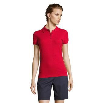 PEOPLE DAMEN POLO 210g, rot Rot | L