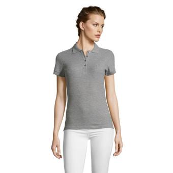 PEOPLE DAMEN POLO 210g, Grau Melange Grau Melange | L