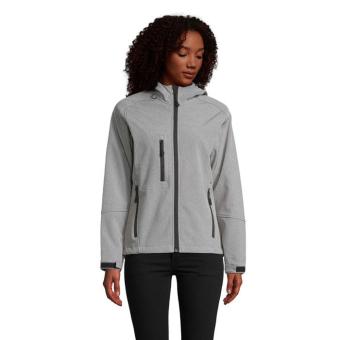 REPLAY WOMEN HOOD SOFTSHELL, gray Gray | L