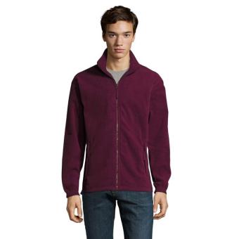 NORTH Zipped Fleece Jacket, burgundy Burgundy | XS