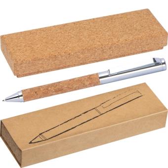 Twist-ballpen metal and cork Fawn