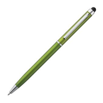 Plastic ball pen with touch function Apple green