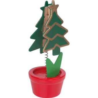 Memo holder in christmas tree design Multicolor