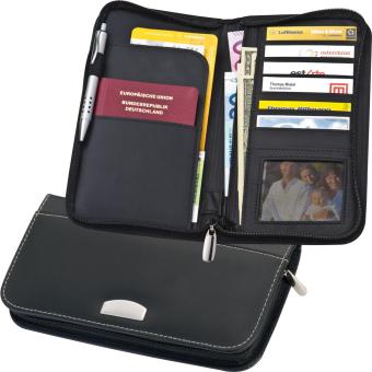 CrisMa leather travel wallet Black