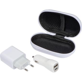 USB + C Type Travel Set Weiß