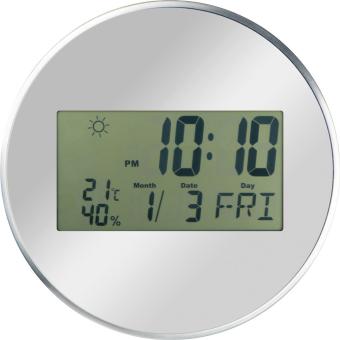 Wall clock with digital display Convoy grey