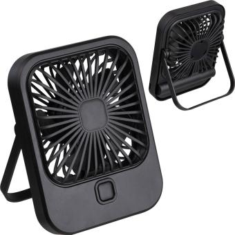 Table fan with rechargeable battery Black
