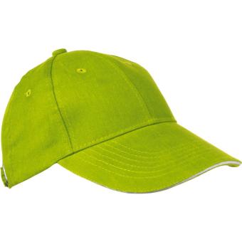 6-panel sandwich baseball cap Apple green