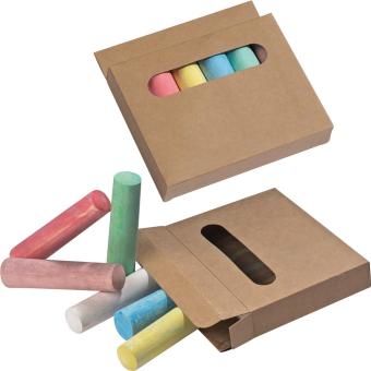 Chalks in box Brown