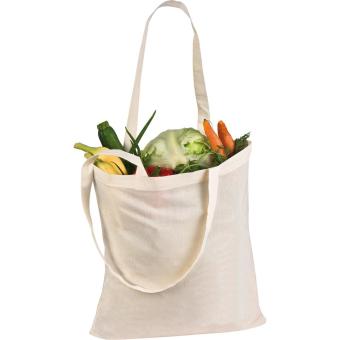 Baumwolltasche mit langen Henkeln Weiß