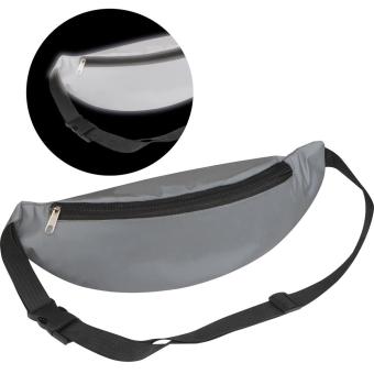 Reflektierende Gürteltasche aus Polyester Grau