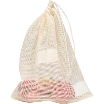 Mehrwegnetz aus Baumwolle Beige