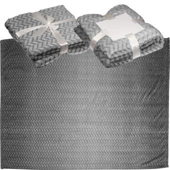 Große Kuscheldecke aus Flanellfleece Grau
