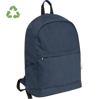 Rucksack aus recycelter Baumwolle Dunkelblau