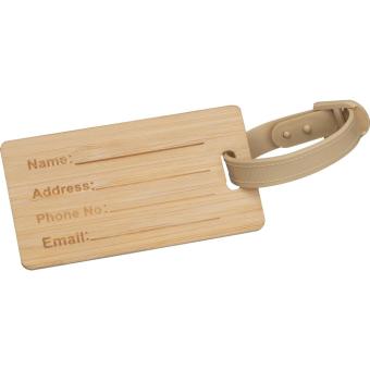 Bamboo luggage tag Fawn