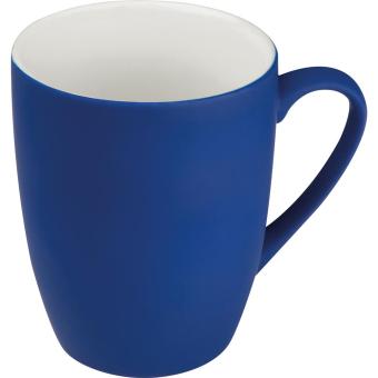 Rubberized ceramic mug Aztec blue