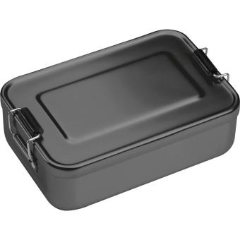 Aluminium lunch box with closure Anthracite