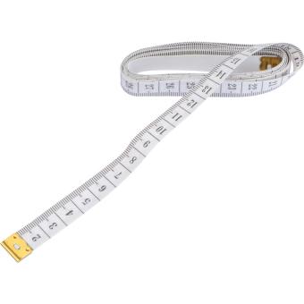 Rubberised 1,50 m measuring tape White