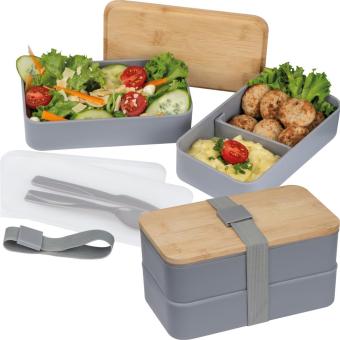 Lunchbox with two compartments Convoy grey