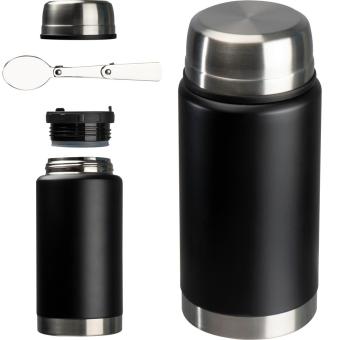 Double walled food contaier, 750ml Black