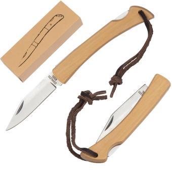 Pocket knife with bamboo bowls and hanging loop Fawn