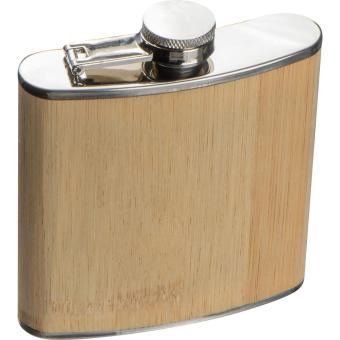 Hip flask with bamboo cover Fawn