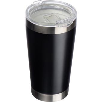 Stainless steel mug with ceramic coating inside Black