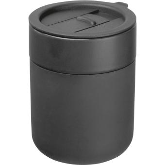 Ceramic drinking cup with silicone sleeve, 340ml Anthracite