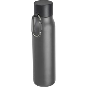 Vakuum Trinkflasche mit Karabiner, 600ml Anthrazit