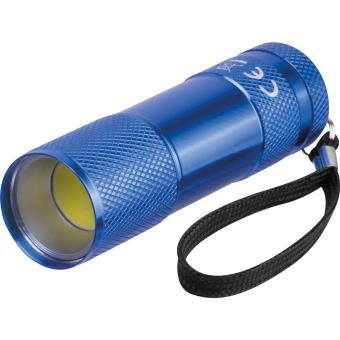 COB Taschenlampe aus Aluminium Blau