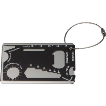 Survival Kofferanhänger aus Aluminium Schwarz