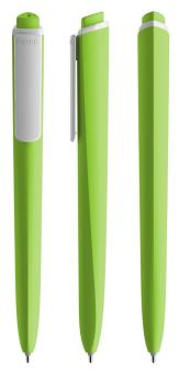 Pigra P02 Soft Touch Push Kugelschreiber Irisch Grün/Weiß
