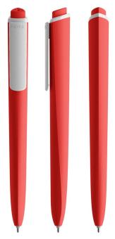 Pigra P02 Soft Touch Push ball pen Red/white