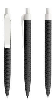 prodir QS03 Soft Touch PRP Push Kugelschreiber Schwarz/weiss