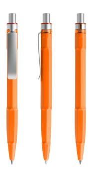 prodir QS30 PMS Push Kugelschreiber Orange-Silber satiniert
