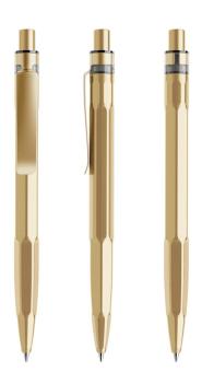 prodir QS30 PQS Push ballpoint pen Gold